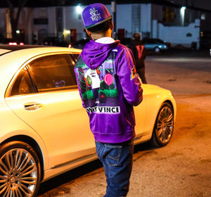 Purple nardy trap hoodie